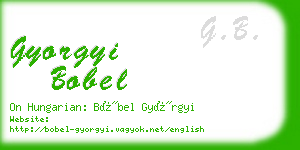 gyorgyi bobel business card